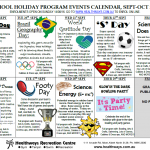 School Holiday Program Sept-Oct 2016
