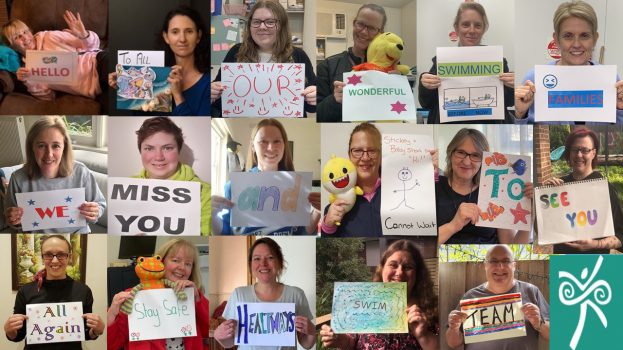 We miss you message - swim team