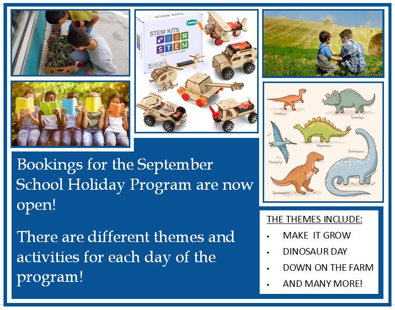 September School Holiday Program THEME CALENDAR Healthways Recreation